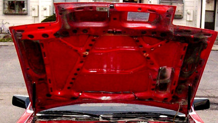 Underhood after insulation removal